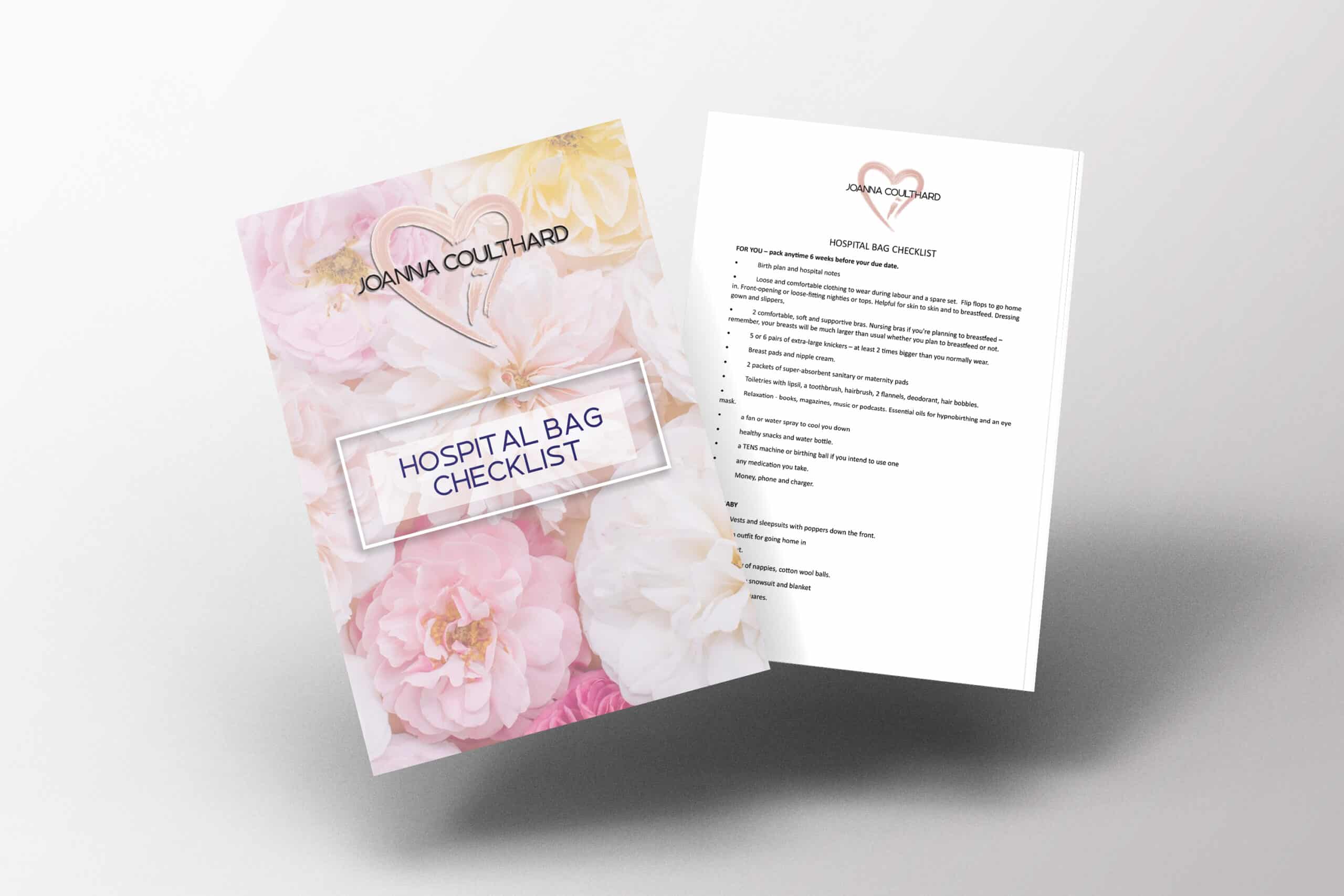Hospital Bag Checklist Mockup
